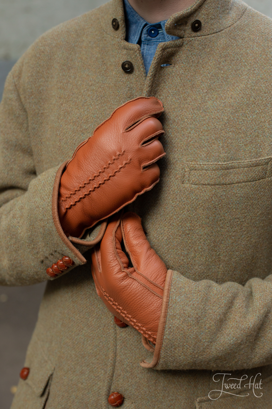 Wool leather gloves mens discount