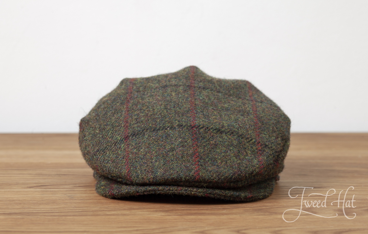 green plaid beret