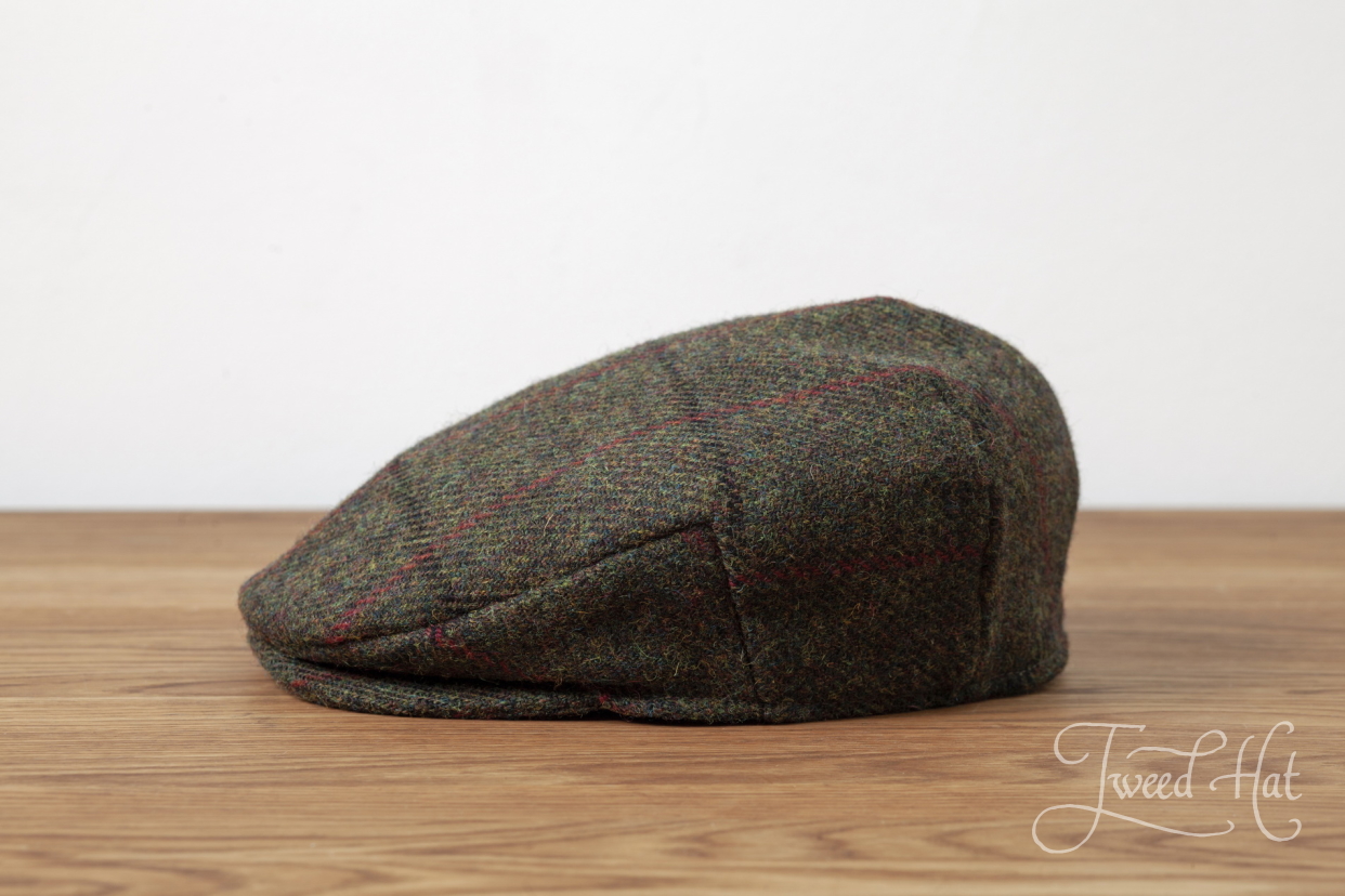 green plaid beret