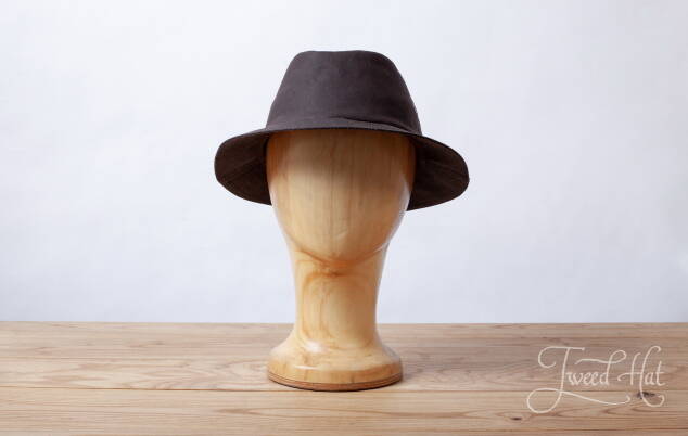 Brown Wax Cotton Hat by Hanna Hats 