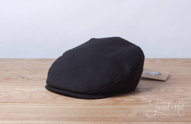 Black Tweed Vintage Cap by Hanna Hats 