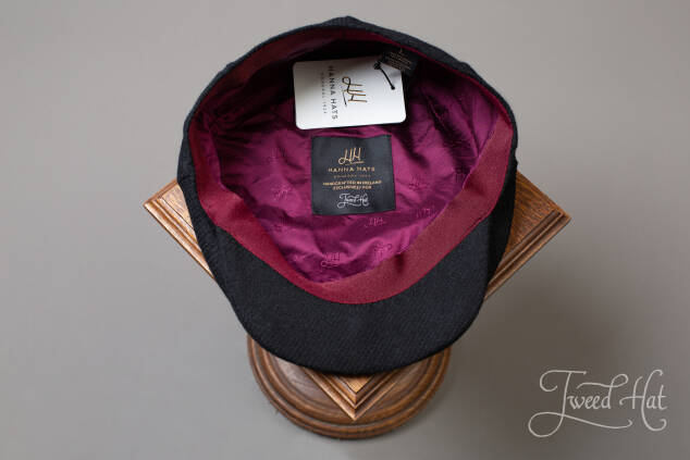 Black Tweed Vintage Cap by Hanna Hats 