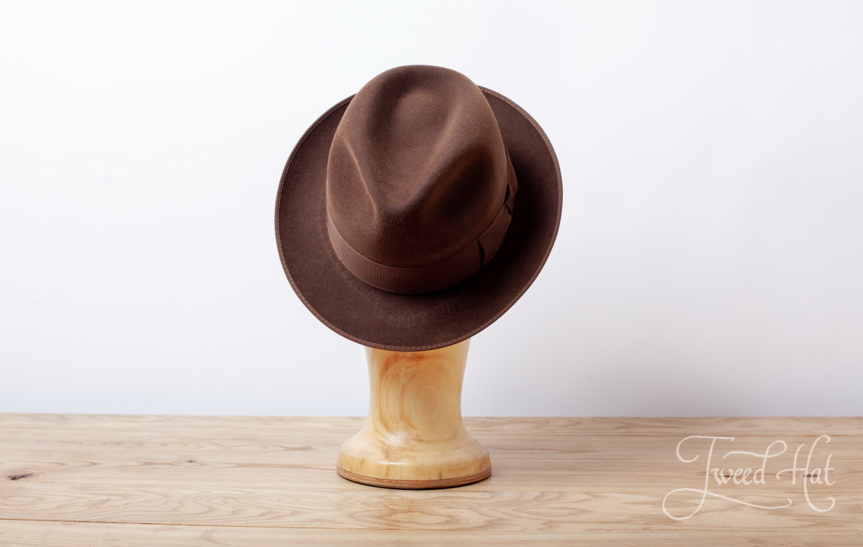 brown fedora hat