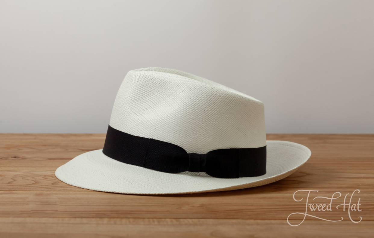 white wide brim straw hat