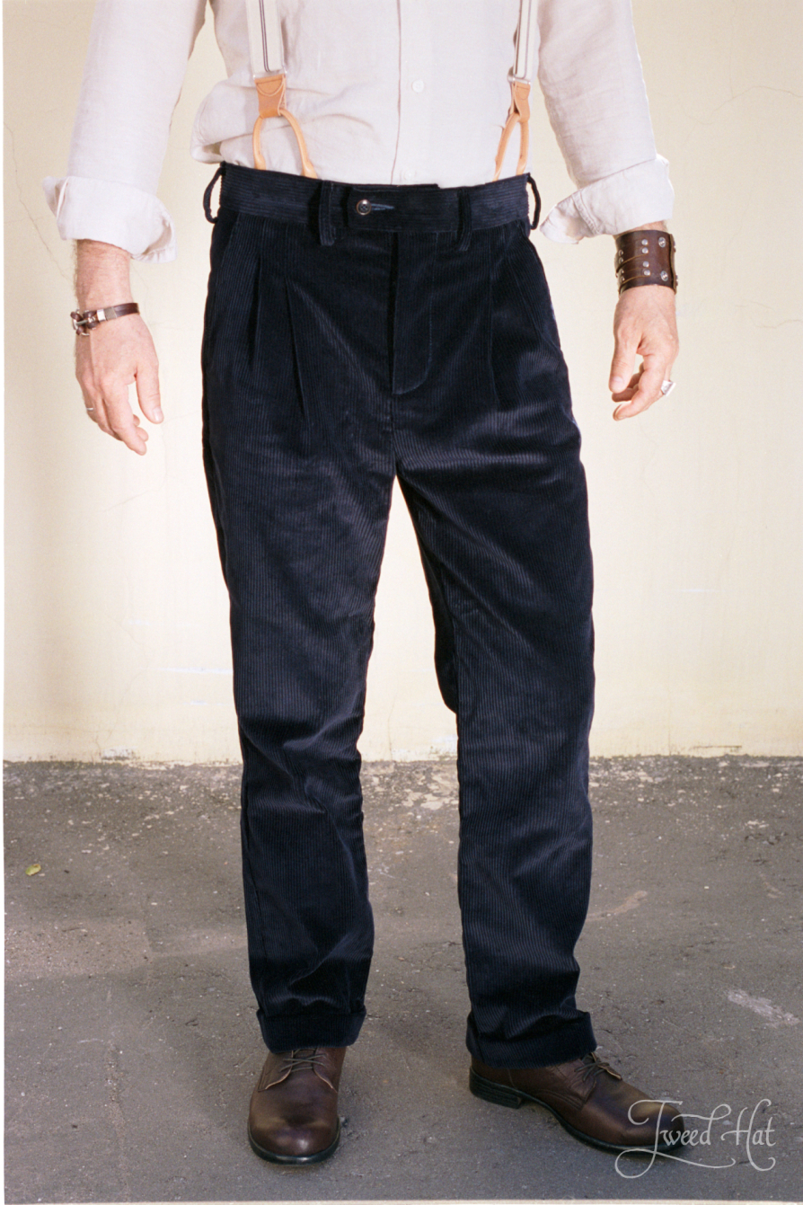 Slim fit Chino trousers in corduroy BLUE Pal Zileri | Shop Online