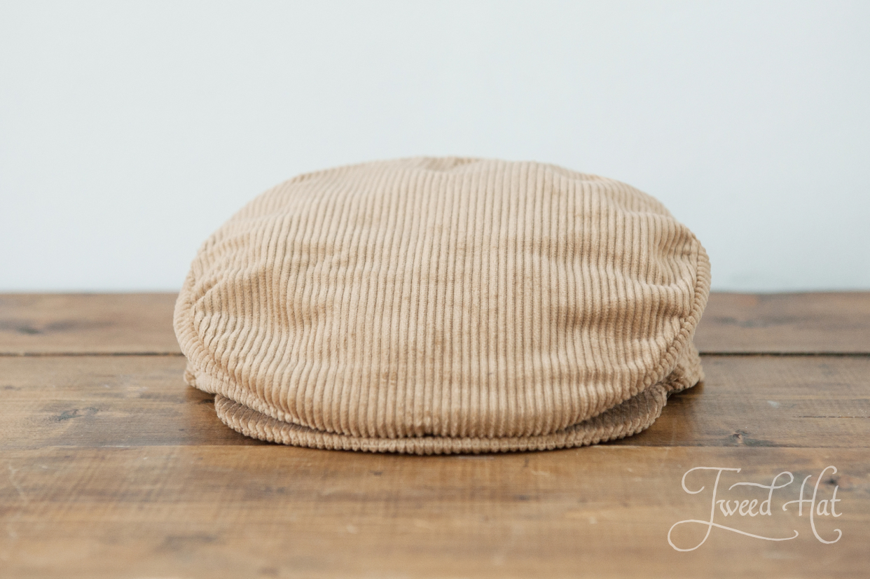 cream corduroy hat