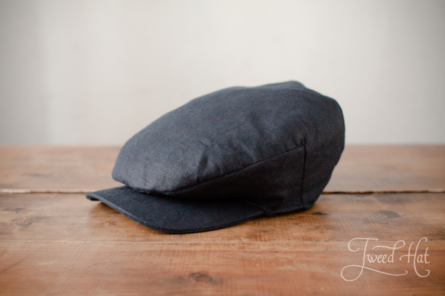 Dark Blue Sean Linen Cap by Hanna Hats